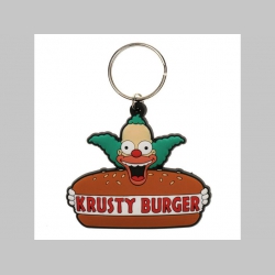 Simpsons  " šáša Crusty burger "  silikónová kľúčenka s kovovým krúžkom